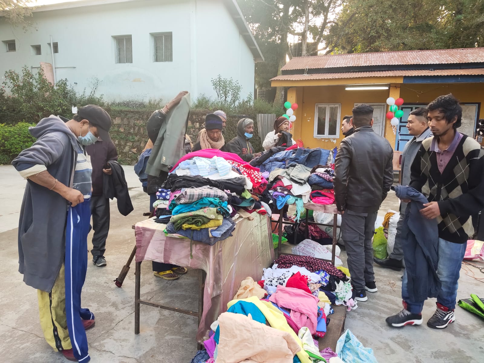 Clothing distribution for the needy